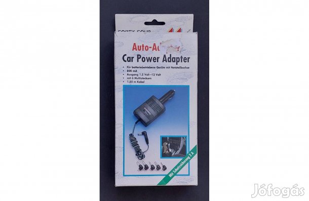 Univerzális 12V-os autós hálózati adapter
