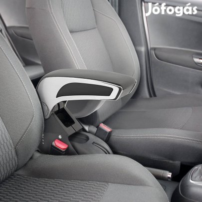 Univerzális Autós kartámasz könyöklő tároló rekesszel Króm