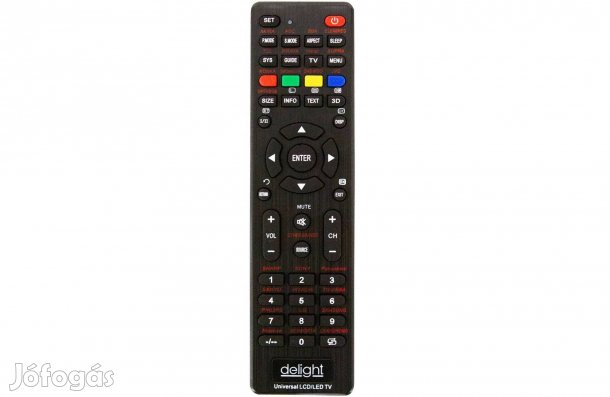 Univerzális TV távirányító Párosítható 250+ típushoz fekete 2x AAA