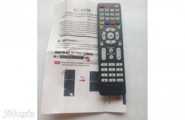 Univerzális TV távirányító Világítós Új Helyben 2000Ft