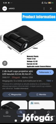 Univerzális autómárka logók kivetítő 