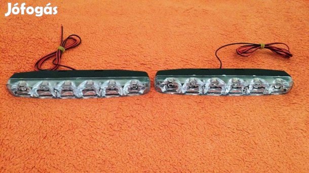 Univerzális,vízálló Xenon LED Nappali Menetfény,E4, 6X2 Ledes(2026-os)