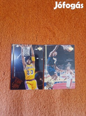 Upper Deck 1995-96 Slams&Jams kosaras kártyák 2db