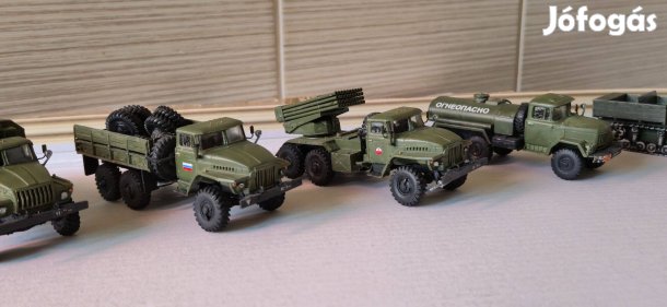 Ural,Zil 1/72 méretű egyedi katonai jármű makettek