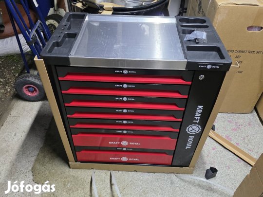 Üres 7 fiókos szerszámoskocsi