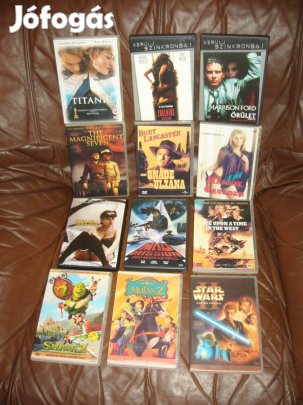 Üres DVD tokok borítóval , lemez nélkül ! Cserélhetők . 2