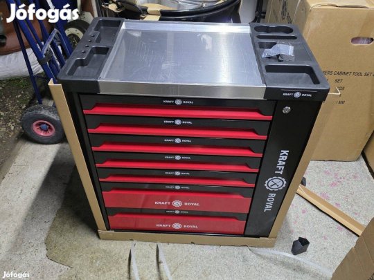 Üres szerszámos kocsi 7 fiókos
