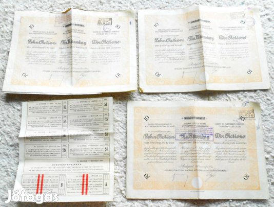 Urikány- Zsilvölgyi Magyar Kőszénbánya Rt részvény 1923