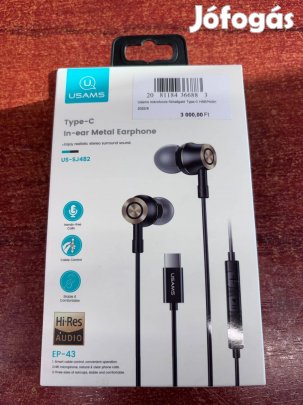 Usams EP-43 Headset Black Hsep4301