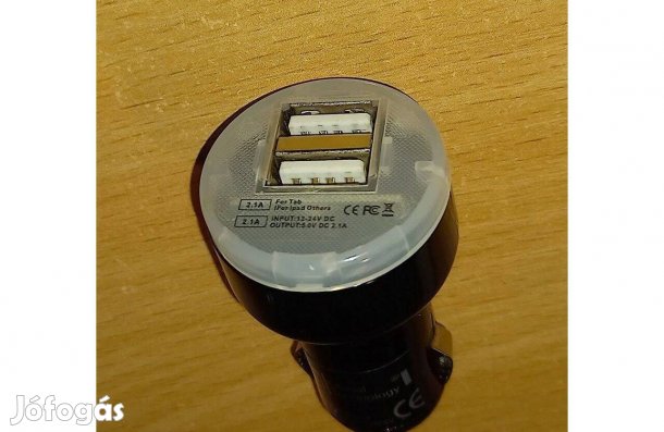 Usb szivargyújtós töltő 2,1 A új eladó