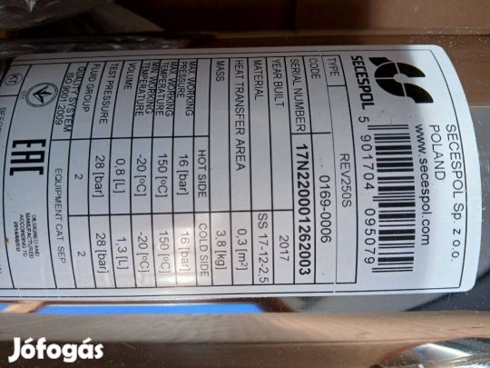 Uszodai Secespool KO hőcserélő eladó