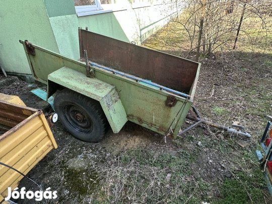 Utánfutó, erős, stabil, papirok nelkül