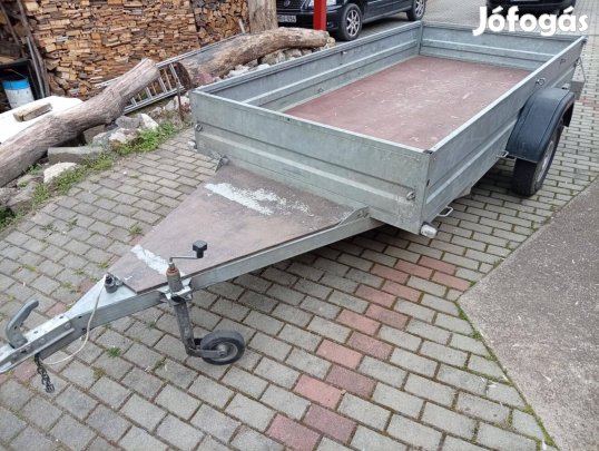 Utánfutó fék nélküli, hegesztett, horgynyzott