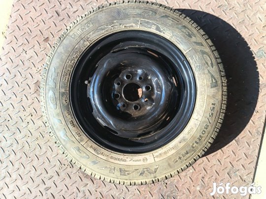 Utánfutó porfestett felni + gumi