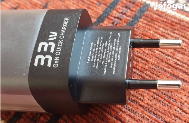 Utazó dupla gyorstöltő szupergyors töltő GAN QC3 QC4 PD 33W