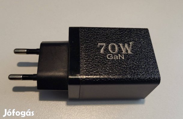 Utazó dupla telefon gyorstöltő szupergyors töltő QC3 QC4 GAN 70W