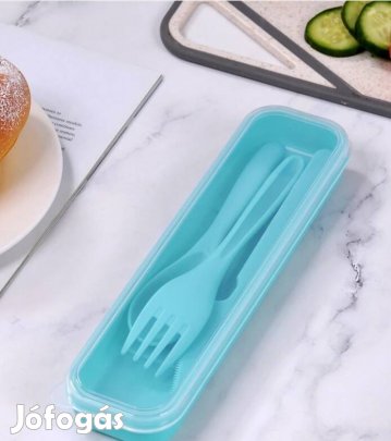 Utazó evőeszköz szett tárolóban