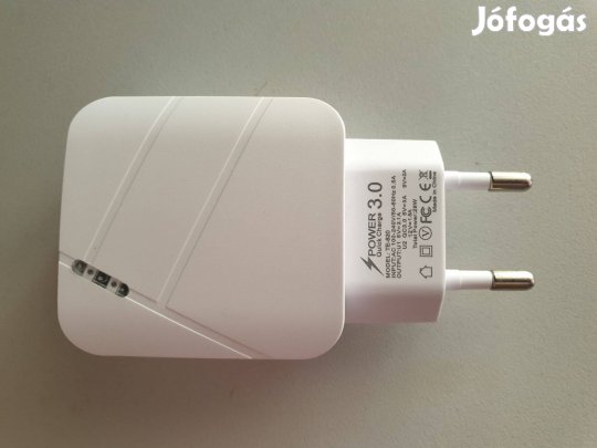 Utazó telefon töltő USB 28W csak a QC3 gyors töltő működik