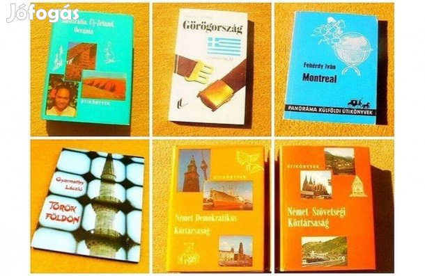 Útikönyvek - AUS, GR, Montreal, TR, NDK, NSZK - 6 kötet