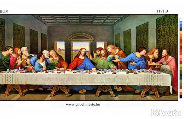 Utolsó vacsora előfestett gobelin alapon