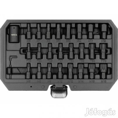 Ütvecsavarozó bitfej készlet 1/2" 25 részes Yato