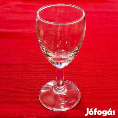 Üveg 60-55-130 mm méretű talpas pohár, eladó