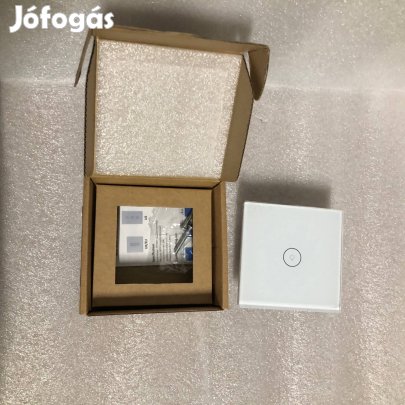Üveg Wifi érintőkapcsoló villanykapcsoló 1 körös fehér