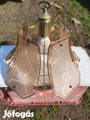 Üveg + fém csillár