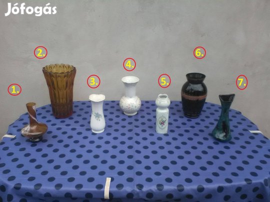 Üveg, kerámia porcelán váza, vázák