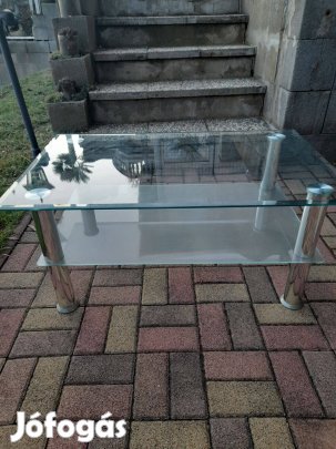 Üveg asztal dohányzó asztal