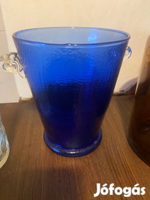 Üveg ballon, korsó és jégkocka tartó