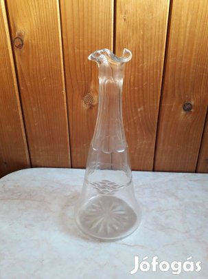 Üveg borkínáló - csiszolt mintás