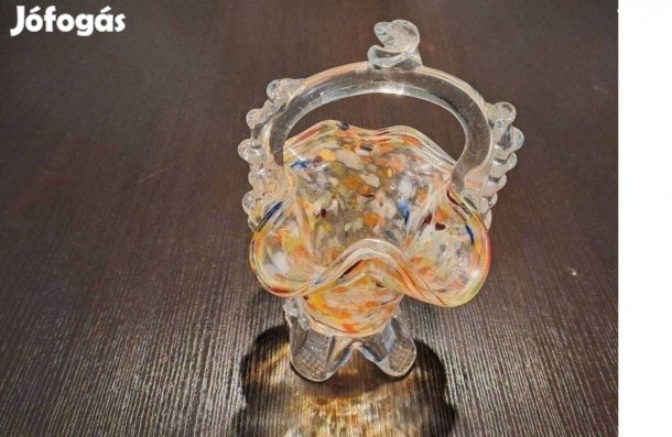 Üveg dekoratív kosárka