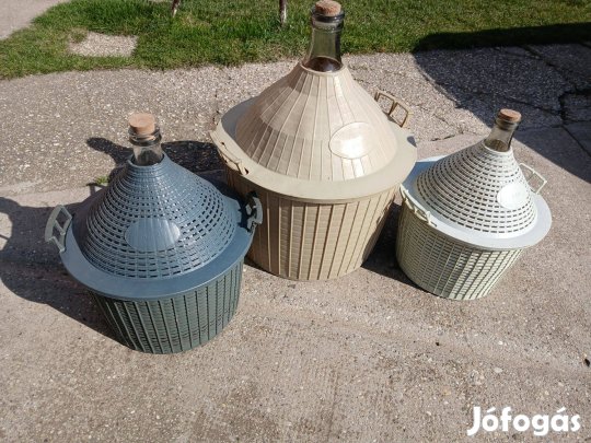 Üveg demizson eladó