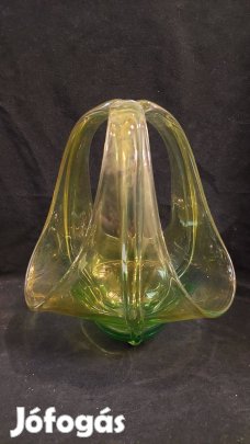 Üveg dísztárgy, asztalközép