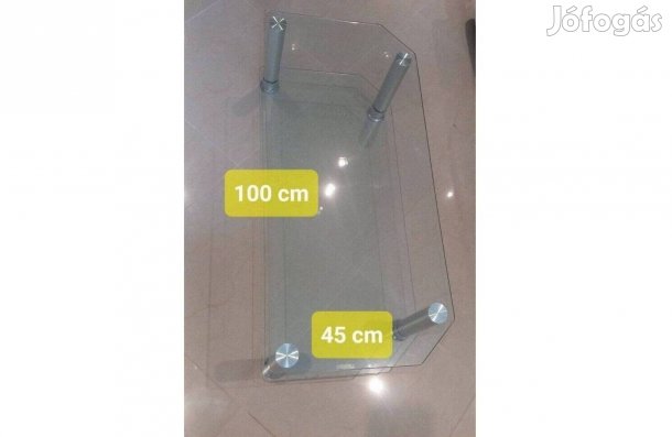 Üveg dohányzó asztal eladó,