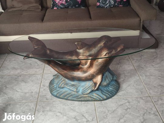 Üveg dohányzóasztal 115 x 64 cm az üveglap