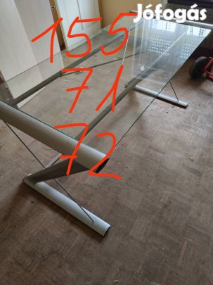 Üveg dolgozó asztal íróasztal eladó 
