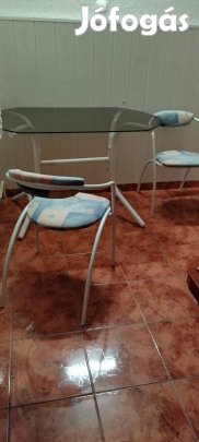 Üveg étkezőasztal eladó szép allapotban