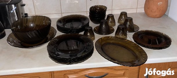 Üveg étkezünk kávé. készlet