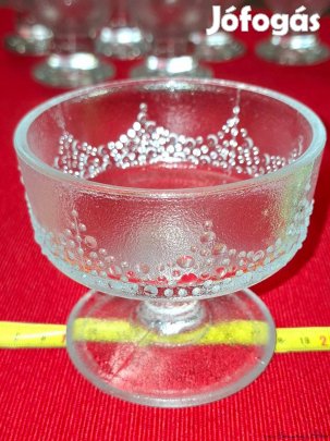 Üveg fagylaltos pohár, eladó