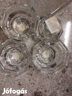 Üveg gyertya tartók