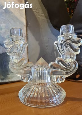 Üveg gyertyatartó 60-70' évek