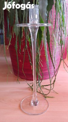 Üveg gyertyatartó