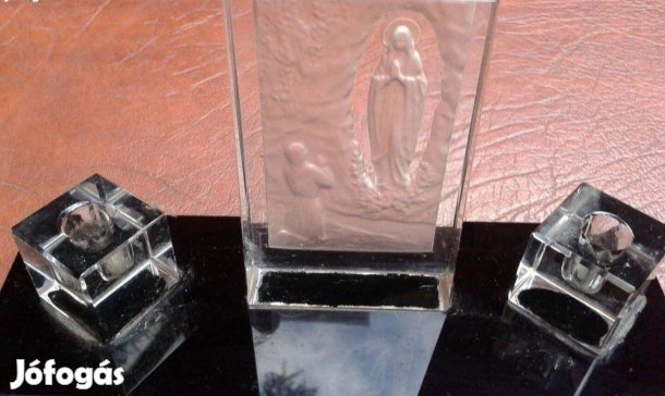 Üveg gyertyatartó Új szentkép díszítés