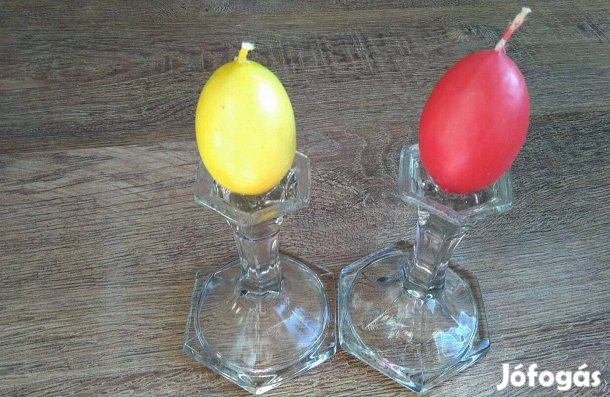 Üveg gyertyatartók