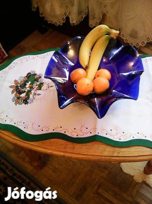 Üveg gyümölcsös tál