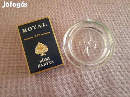 Üveg hamutartó treff mintával römi kártya