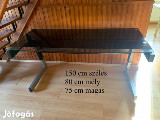 Üveg íróasztal