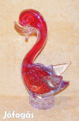 Üveg kacsa figura